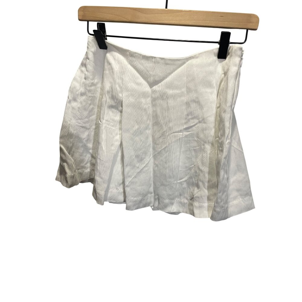 A New Day Womens Pleated Mini Skort White Size 0‎ Lightweight Fabric